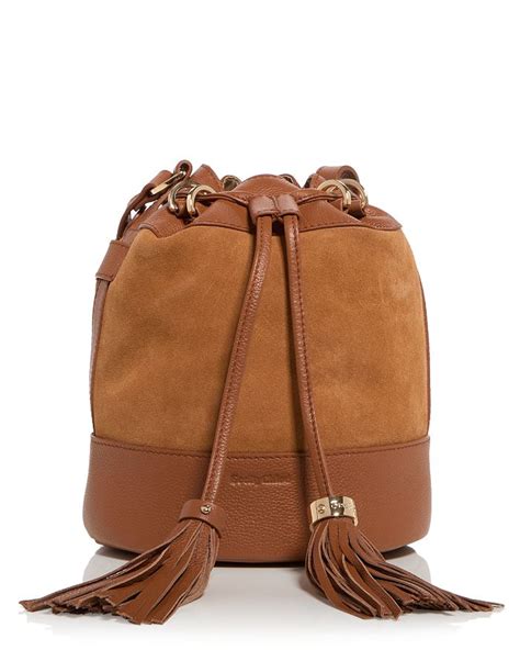 See by Chloé Vicki Suede & Leather Bucket Bag 